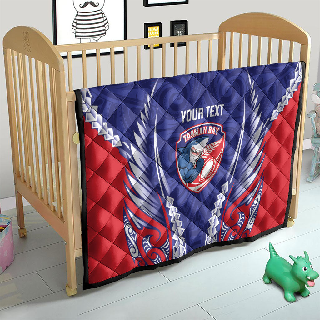 Tasman Bay 2026 Rugby Custom Quilt NZ Maori Silver Fern
