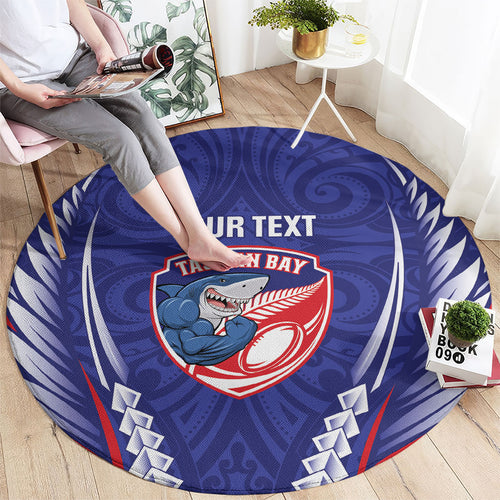 Tasman Bay 2026 Rugby Custom Round Carpet NZ Maori Silver Fern