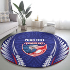 Tasman Bay 2026 Rugby Custom Round Carpet NZ Maori Silver Fern