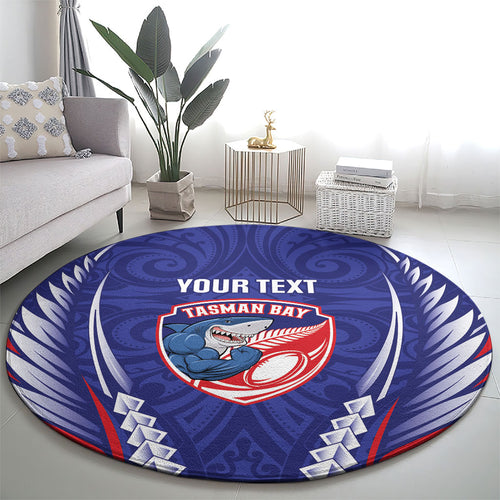 Tasman Bay 2026 Rugby Custom Round Carpet NZ Maori Silver Fern