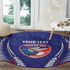 Tasman Bay 2026 Rugby Custom Round Carpet NZ Maori Silver Fern