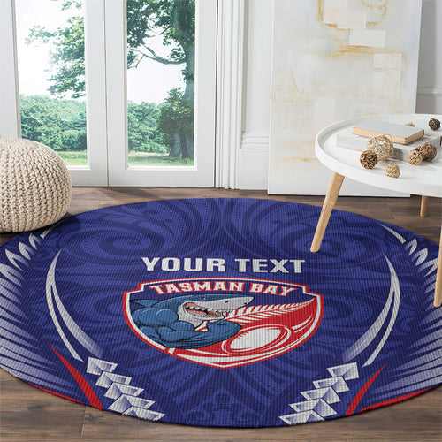 Tasman Bay 2026 Rugby Custom Round Carpet NZ Maori Silver Fern