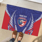 Tasman Bay 2026 Rugby Custom Rubber Doormat NZ Maori Silver Fern