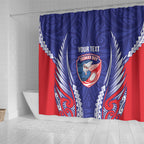 Tasman Bay 2026 Rugby Custom Shower Curtain NZ Maori Silver Fern