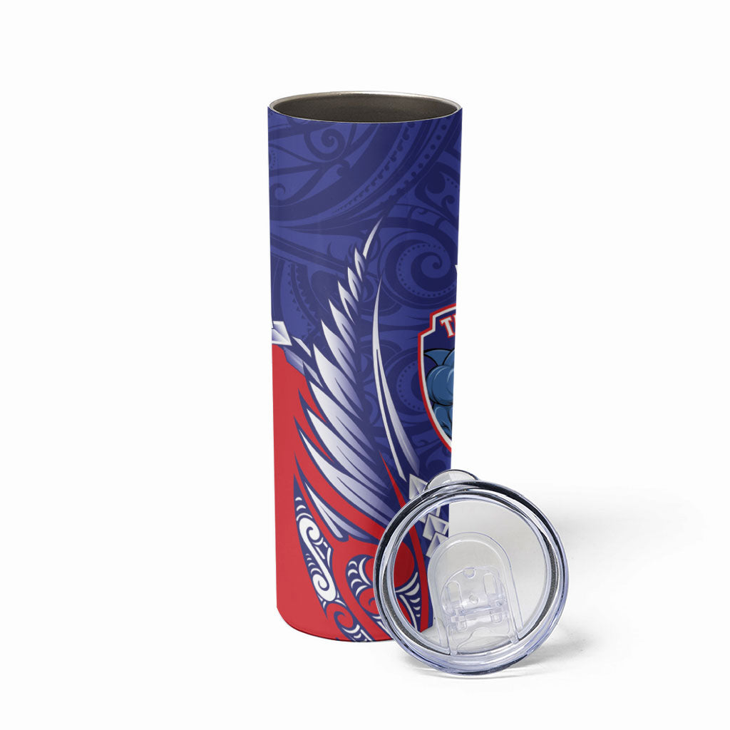 Tasman Bay 2026 Rugby Custom Skinny Tumbler NZ Maori Silver Fern