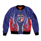 Tasman Bay 2026 Rugby Custom Sleeve Zip Bomber Jacket NZ Maori Silver Fern