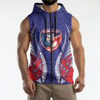 Tasman Bay 2026 Rugby Custom Sleeveless Zip Hoodie NZ Maori Silver Fern
