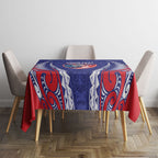 Tasman Bay 2026 Rugby Custom Tablecloth NZ Maori Silver Fern