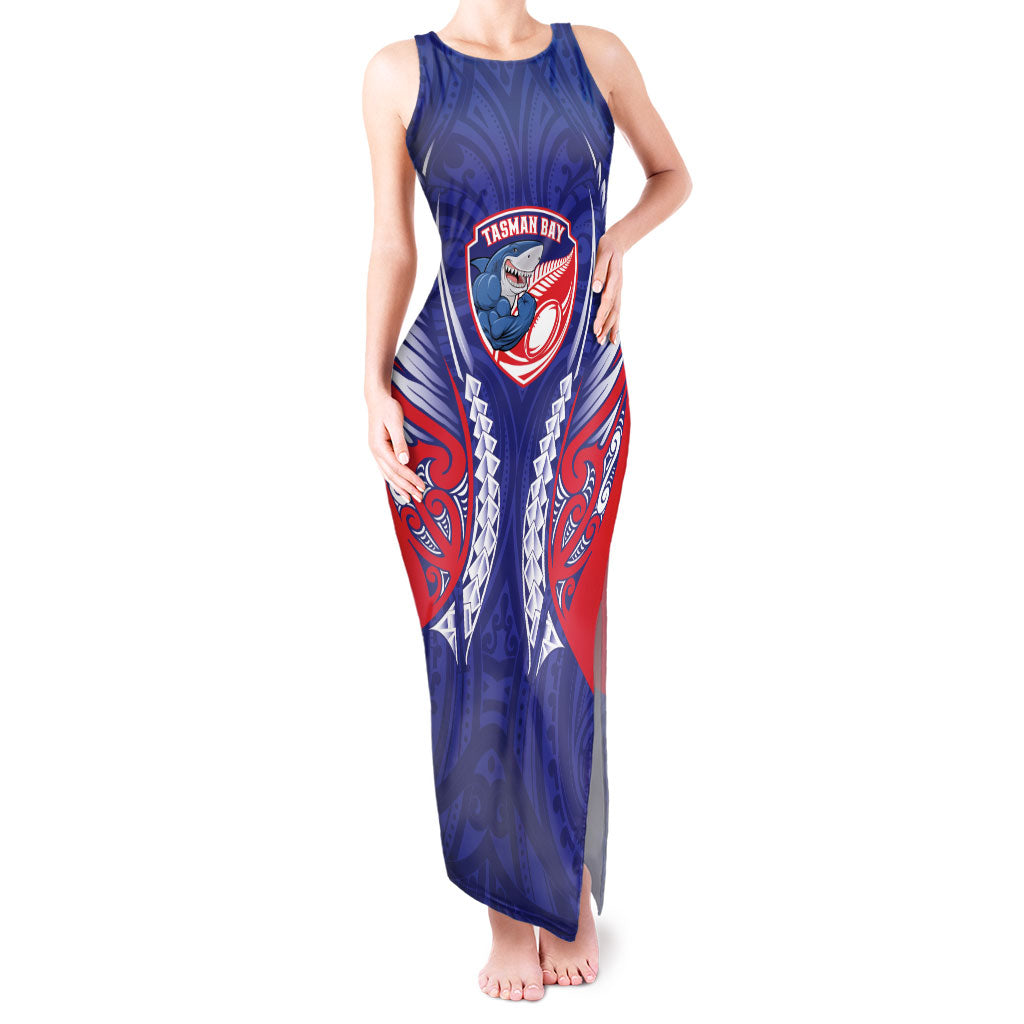 Tasman Bay 2026 Rugby Custom Tank Maxi Dress NZ Maori Silver Fern