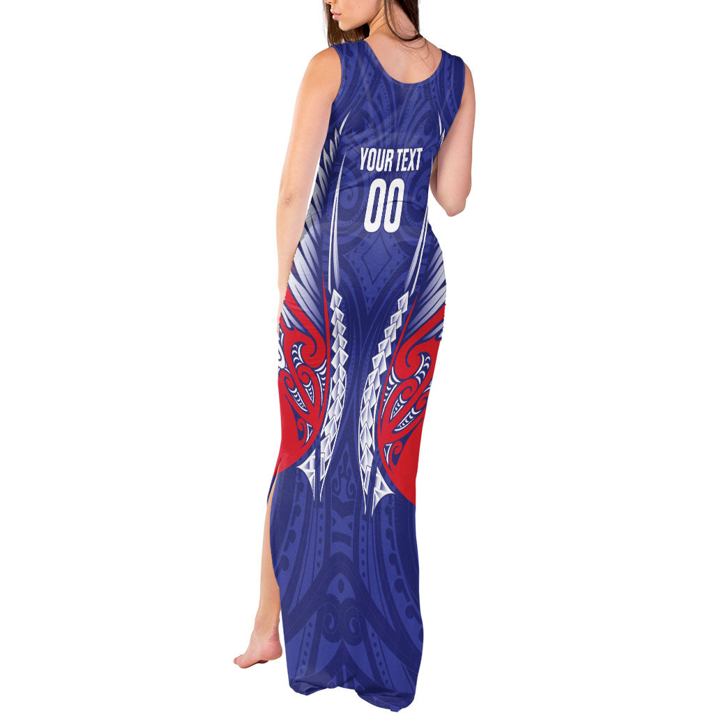 Tasman Bay 2026 Rugby Custom Tank Maxi Dress NZ Maori Silver Fern