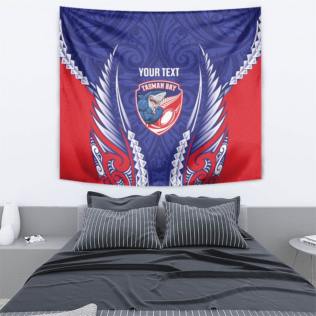 Tasman Bay 2026 Rugby Custom Tapestry NZ Maori Silver Fern