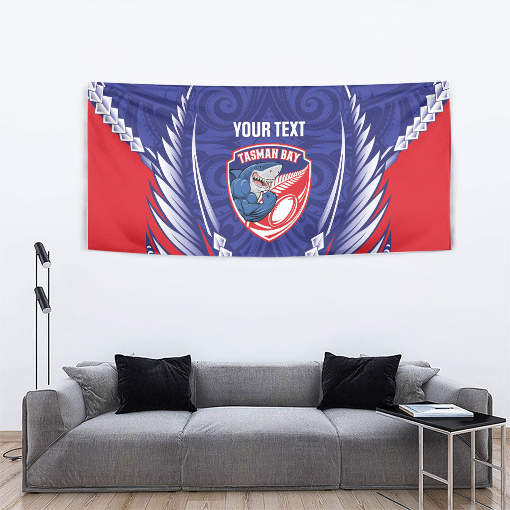 Tasman Bay 2026 Rugby Custom Tapestry NZ Maori Silver Fern