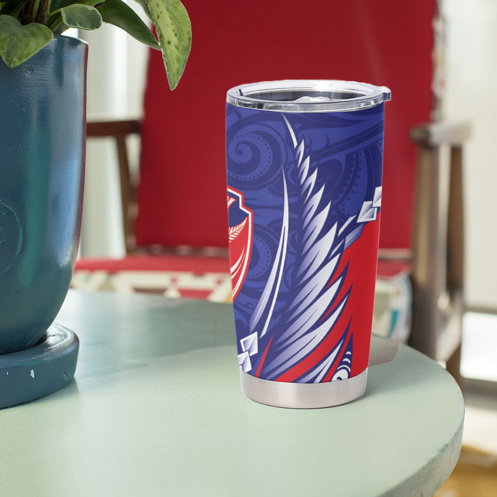 Tasman Bay 2026 Rugby Custom Tumbler Cup NZ Maori Silver Fern