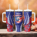 Tasman Bay 2026 Rugby Custom Tumbler With Handle NZ Maori Silver Fern