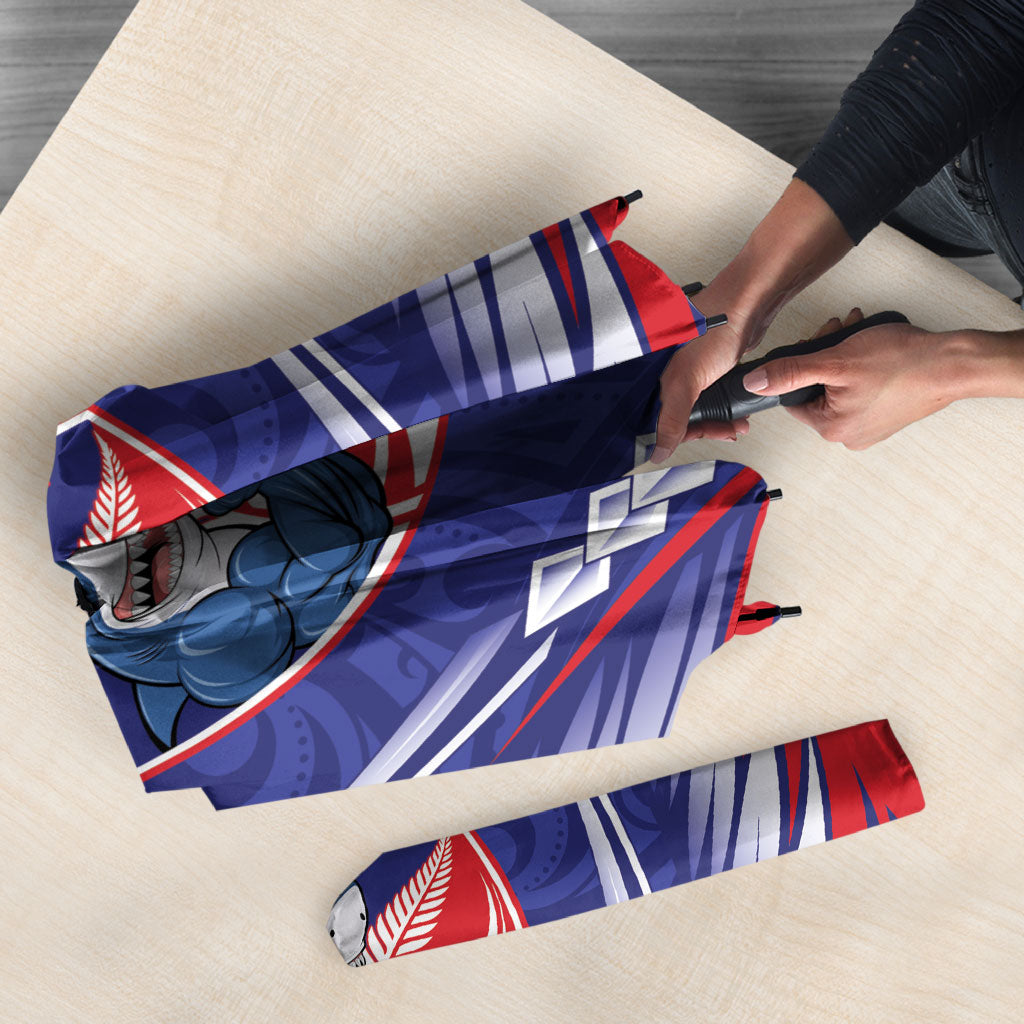 Tasman Bay 2026 Rugby Custom Umbrella NZ Maori Silver Fern