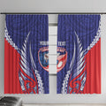 Tasman Bay 2026 Rugby Custom Window Curtain NZ Maori Silver Fern
