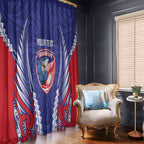 Tasman Bay 2026 Rugby Custom Window Curtain NZ Maori Silver Fern