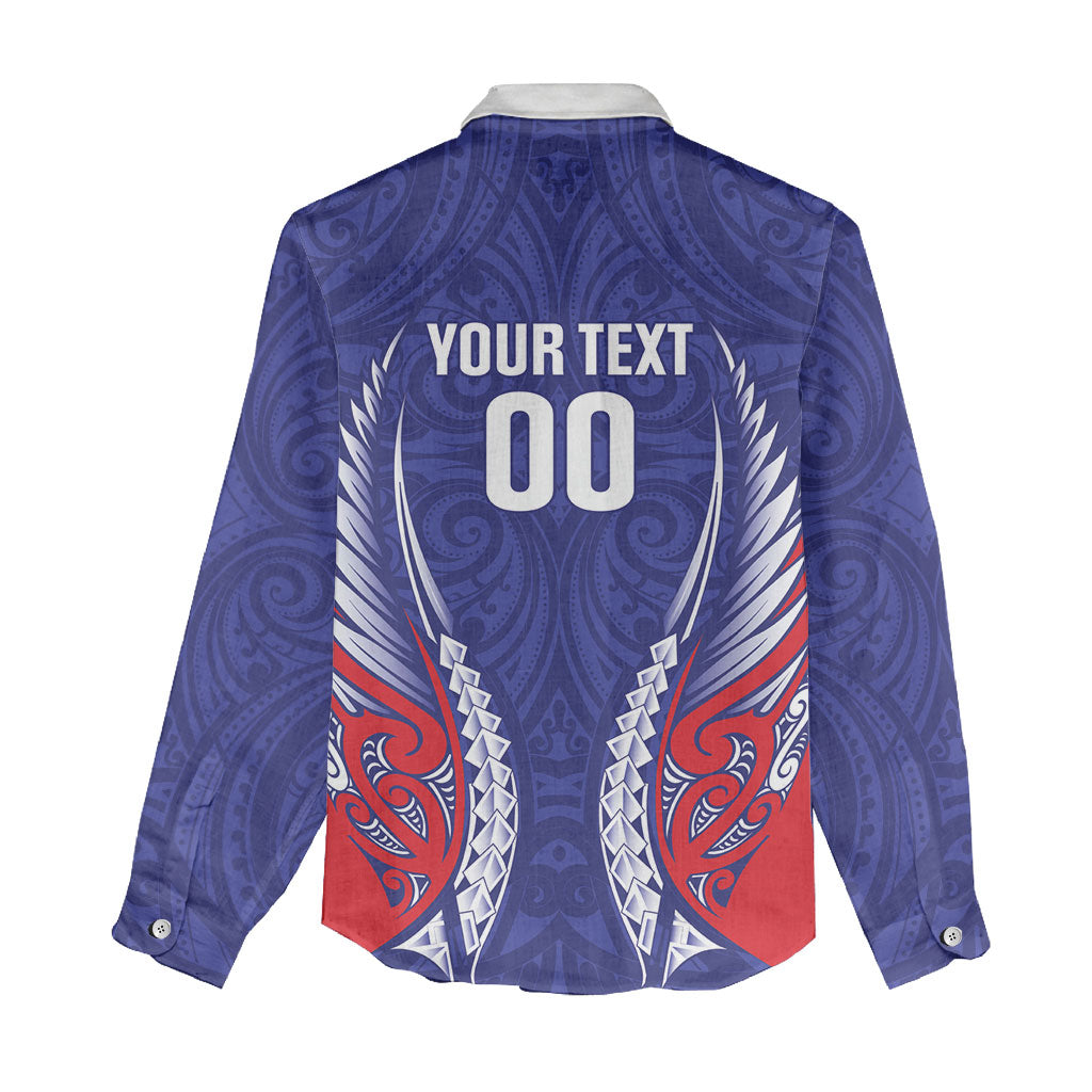 Tasman Bay 2026 Rugby Custom Women Casual Shirt NZ Maori Silver Fern