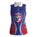 Tasman Bay 2026 Rugby Custom Women Sleeveless Polo Shirt NZ Maori Silver Fern