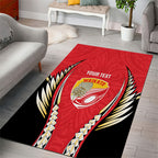 Waikato 2026 Rugby Custom Area Rug NZ Maori Silver Fern