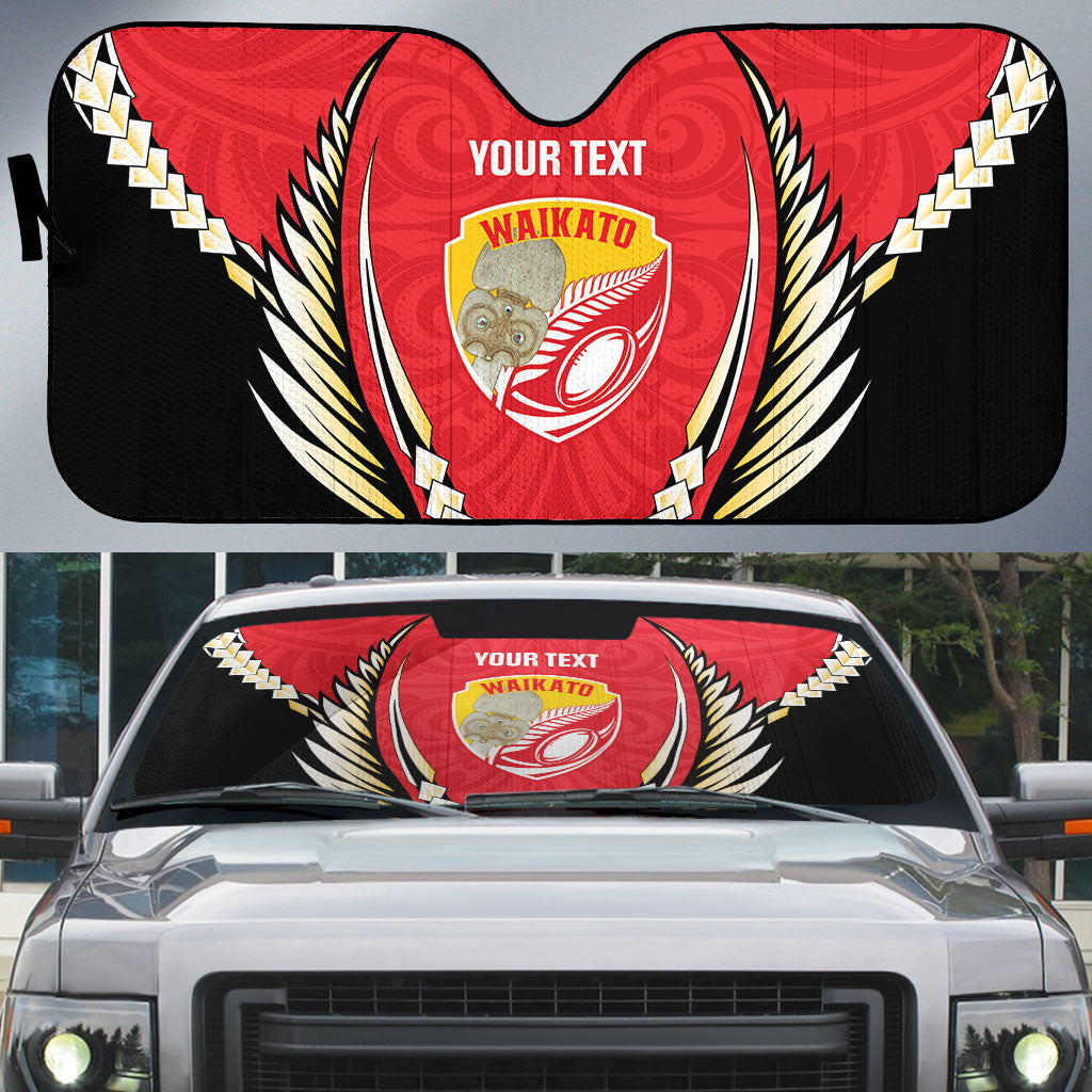 Waikato 2026 Rugby Custom Auto Sun Shade NZ Maori Silver Fern