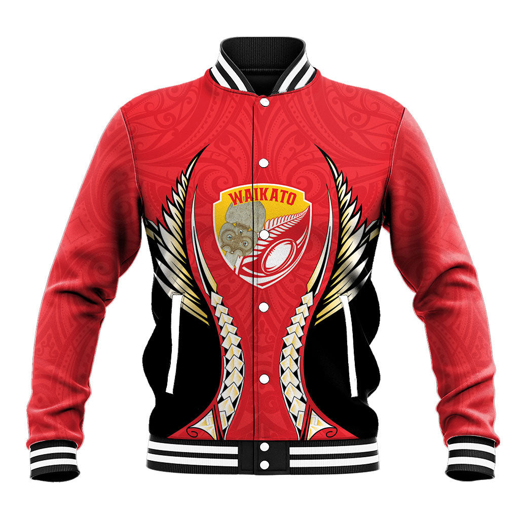 Waikato 2026 Rugby Custom Baseball Jacket NZ Maori Silver Fern
