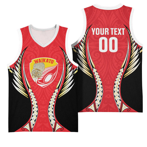 Waikato 2026 Rugby Custom Basketball Jersey NZ Maori Silver Fern