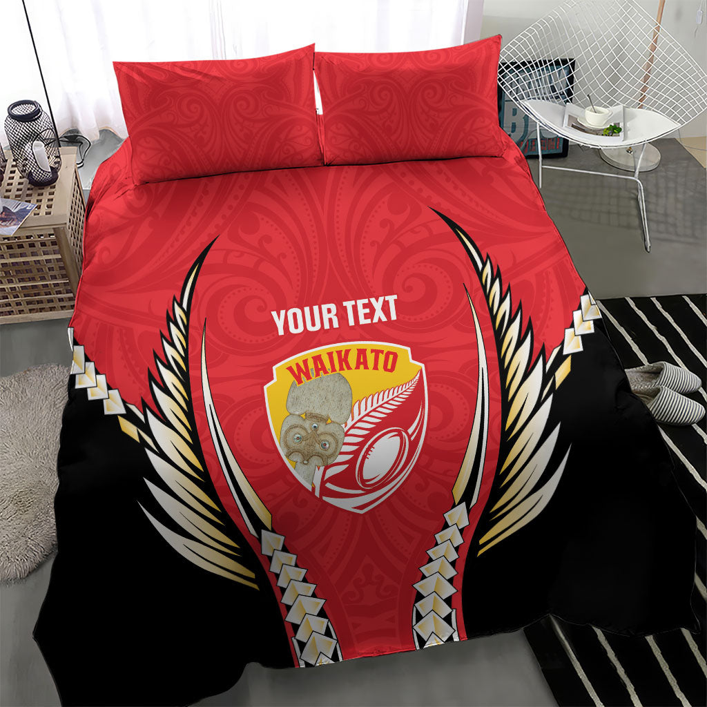 Waikato 2026 Rugby Custom Bedding Set NZ Maori Silver Fern