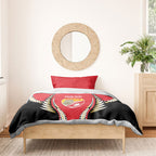 Waikato 2026 Rugby Custom Bedding Set NZ Maori Silver Fern