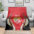 Waikato 2026 Rugby Custom Blanket NZ Maori Silver Fern