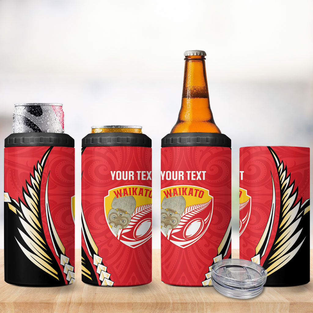 Waikato 2026 Rugby Custom 4 in 1 Can Cooler Tumbler NZ Maori Silver Fern