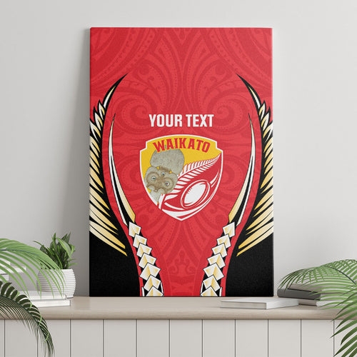 Waikato 2026 Rugby Custom Canvas Wall Art NZ Maori Silver Fern