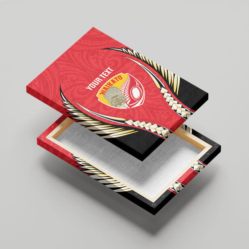Waikato 2026 Rugby Custom Canvas Wall Art NZ Maori Silver Fern