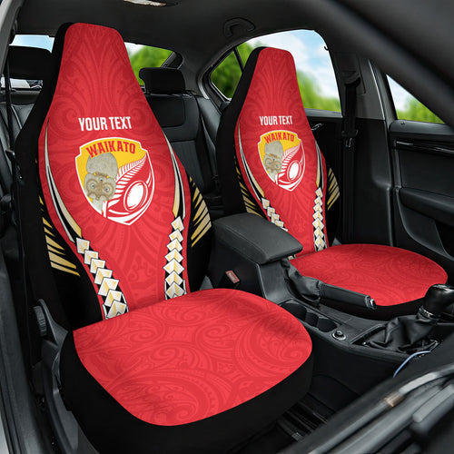 Waikato 2026 Rugby Custom Car Seat Cover NZ Maori Silver Fern