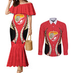 Waikato 2026 Rugby Custom Couples Matching Mermaid Dress and Long Sleeve Button Shirt NZ Maori Silver Fern