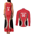 Waikato 2026 Rugby Custom Couples Matching Tank Maxi Dress and Long Sleeve Button Shirt NZ Maori Silver Fern