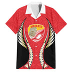 Waikato 2026 Rugby Custom Family Matching Off Shoulder Maxi Dress and Hawaiian Shirt NZ Maori Silver Fern