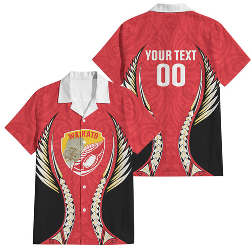 Waikato 2026 Rugby Custom Family Matching Off Shoulder Maxi Dress and Hawaiian Shirt NZ Maori Silver Fern