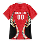 Waikato 2026 Rugby Custom Family Matching Off Shoulder Maxi Dress and Hawaiian Shirt NZ Maori Silver Fern