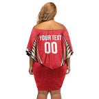 Waikato 2026 Rugby Custom Family Matching Off Shoulder Short Dress and Hawaiian Shirt NZ Maori Silver Fern