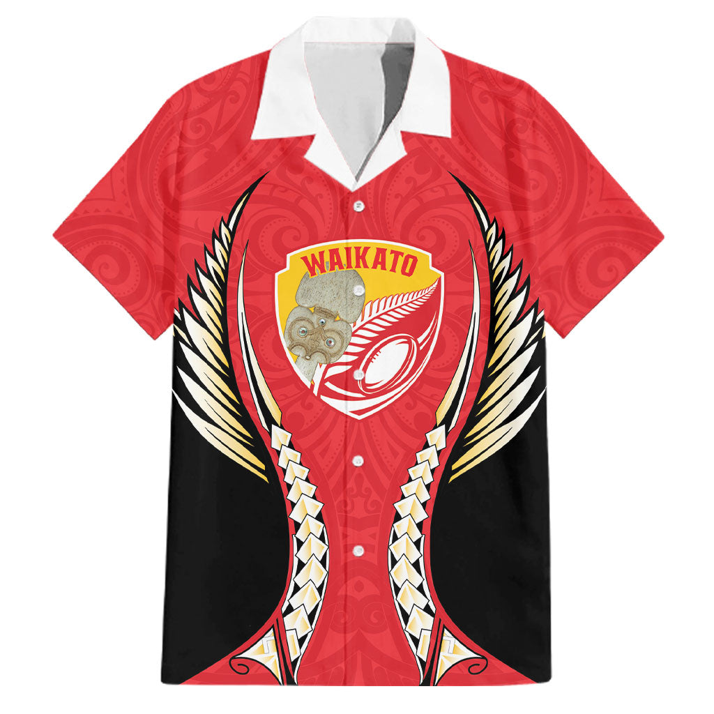 Waikato 2026 Rugby Custom Family Matching Short Sleeve Bodycon Dress and Hawaiian Shirt NZ Maori Silver Fern