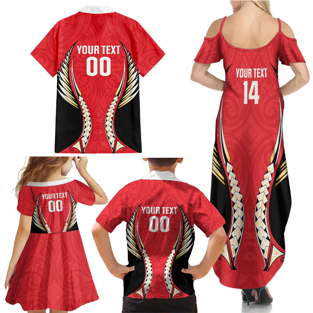 Waikato 2026 Rugby Custom Family Matching Summer Maxi Dress and Hawaiian Shirt NZ Maori Silver Fern