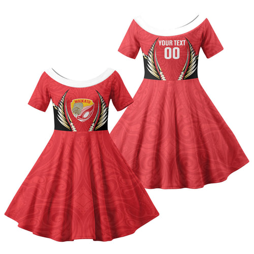 Waikato 2026 Rugby Custom Family Matching Summer Maxi Dress and Hawaiian Shirt NZ Maori Silver Fern