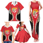 Waikato 2026 Rugby Custom Family Matching Tank Maxi Dress and Hawaiian Shirt NZ Maori Silver Fern
