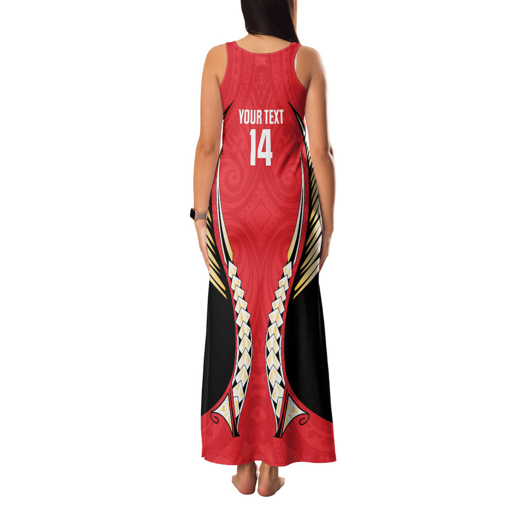 Waikato 2026 Rugby Custom Family Matching Tank Maxi Dress and Hawaiian Shirt NZ Maori Silver Fern