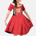 Waikato 2026 Rugby Custom Kid Short Sleeve Dress NZ Maori Silver Fern