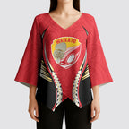 Waikato 2026 Rugby Custom Kimono Sleeve Blouse NZ Maori Silver Fern