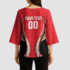 Waikato 2026 Rugby Custom Kimono Sleeve Blouse NZ Maori Silver Fern