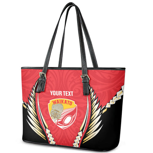 Waikato 2026 Rugby Custom Leather Tote Bag NZ Maori Silver Fern