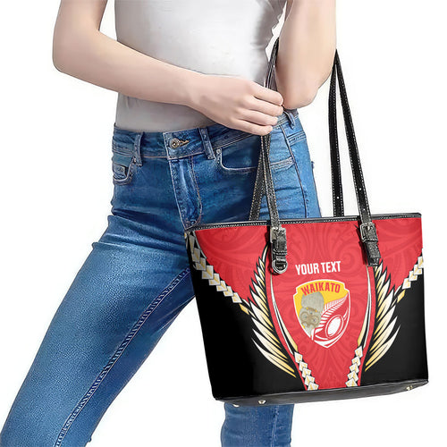 Waikato 2026 Rugby Custom Leather Tote Bag NZ Maori Silver Fern